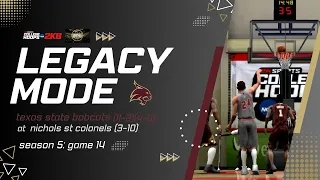 College Hoops 2K8: [S5:G14] Texas State (11-2) at Nichols St (3-10)