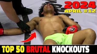 Top 50 Brutal Knockouts in April 2024 #12 (MMA•Muay Thai•Boxing•Kun khmer)