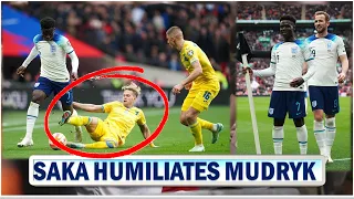 Bukayo Saka Humbles Mudryk At Wembley | Zinchenko Helpless : England 2 - 0 Ukraine !!!