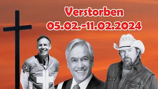 Trauer um verstorbene Prominente, die uns in der Woche vom 05.02. bis 11.02.2024 verlassen haben.