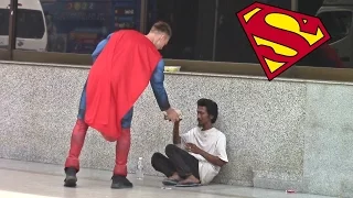 Superman helping the homeless in Malaysia 2017