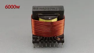 I turn TV transformer into 220v 6000w electric generator / Free Energy