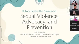 2.14.2023 Sexual Violence Prevention Network Meeting - "History Behind the Movement"