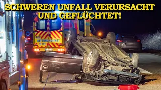 [AUF A5 AUSGEBREMST + GEFLÜCHTET] - OPEL ÜBERSCHLÄGT SICH MEHRFACH - | FEUERWEHR & RETTUNGSKRÄFTE