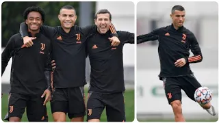 Crisiano Ronaldo returns to training ahead of Juventus clash with Ferencvaros in champions league