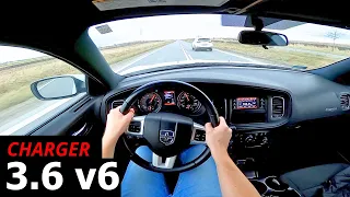 Dodge Charger VII 3.6 SE 296HP Automatic (2012) POV Test Drive & Acceleration 0-100