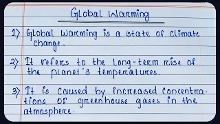 global warming essay in english | Write an essay on global warming | essay writing in english