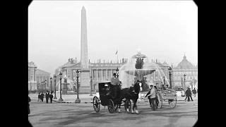 Old film of Paris. Notre Dame, Eiffel Tower. - Very Sharp Picture