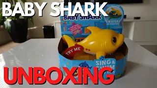 Pinkfong Baby Shark Swim & Sing Bath Toy Unboxing and Reaction