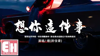 煙(許佳豪) - 想你這件事 (正式版)『想你這件事情一直在我腦海中，你是我永遠都走不出來的迷宮。』【動態歌詞/Vietsub/Pinyin Lyrics】