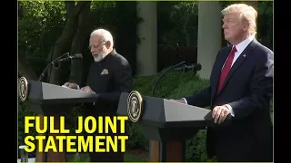 President Trump and PM Modi Joint Statement | FULL VIDEO | Trump-Modi meeting