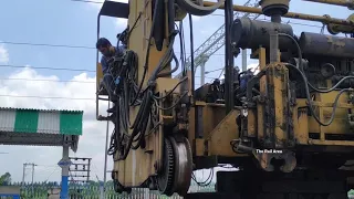 Amazing railway track laying machine || sleeper laying machine