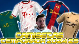DISEÑOS de CAMISETAS de EQUIPOS TEMPORADA 2024/2025 - FC BARCELONA REAL MADRID. MANCHESTER CITY...