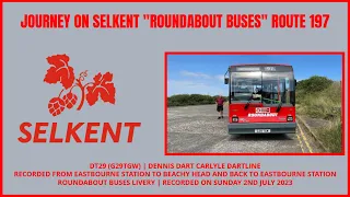 Journey on Selkent "Roundabout Buses" Route 197 Dennis Dart Carlyle Dartline | DT29 (G29TGW)