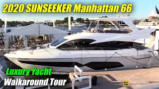 2020 Sunseeker Manhattan 66 Luxury Yacht - Walkaround Tour - 2019 Fort Lauderdale Boat Show