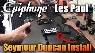 Gothic Epiphone Les Paul, Pickup Install!