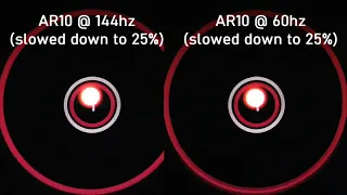 Slow motion comparison of osu! at 60hz & 144hz (@240FPS)