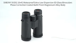 SVBONY SV202 10x42 Waterproof Extra-Low Dispersion ED Glass Binoculars Phase Correction Coated BaK4