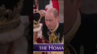 Prince William kisses father, King Charles III, on cheek
