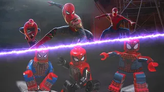 Spider-Man No Way Home Final Battle | Peter 1, 2 & 3 Scene | LEGO VS Movie