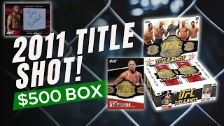 We opened a $500 box of UFC Cards... 2011 Topps UFC Title Shot