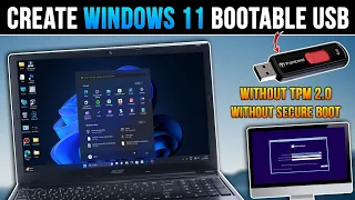 How to Make Windows 11 Bootable Pendrive without TPM 2.0 & Secure Boot 2023⚡Easiest Way