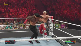 WWE 2K23 Cody Rhodes vs Roman Reigns EPIC MATCH Legend difficulty w/ First Count Lock ON