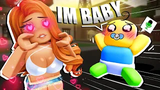 I Became a REAL BABY in Roblox Da Hood Voice Chat