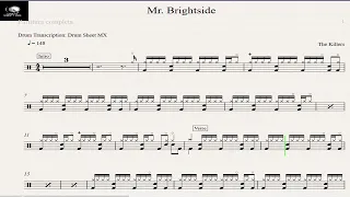 Mr. Brightside - The Killers - Drum Sheet Demo