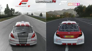 Forza Motorsport 4 vs Forza Horizon 4 - 2007 Peugeot 207 Super 2000 Sound Comparison