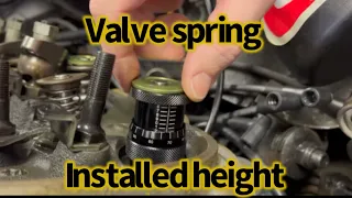 How to: Check valve spring install height, reading a valve spring height micrometer.
