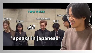 stray kids interacting with misamo in japanese *backstage special* | REACTION