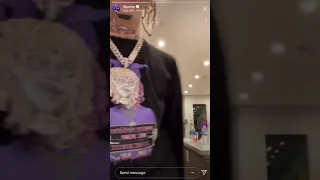 Lil pump trolls Famous dex by falling asleep on live