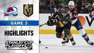 Second Round, Gm3: Avalanche @ Golden Knights 6/4/21 | NHL Highlights