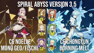 C6 Noelle Mono Geo / Fischl - C6 Chongyun Burning Melt | 3.4 - 3.5 Spiral Abyss