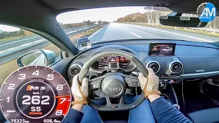 AUDI RS3 Limo - 0-270 km/h Launch Control acceleration🏁