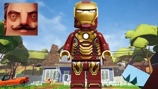 Hello Neighbor - New Neighbor Lego Iron Man Act 2 Door Gameplay Walkthrough