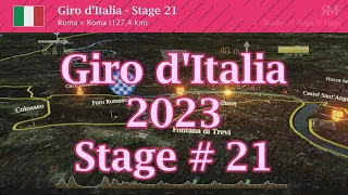 Giro d'Italia 2023 - Stage 21 (Rome - Rome) - Route, profile, animation