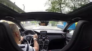Driving footage with the Mercedes A45 AMG Edition1 in Sport Manual