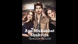 Aye Mohabbat Shukriya Ehram e junoon Darama OST song SLOWED REVERB R Lofi feel the voice 🤘😘