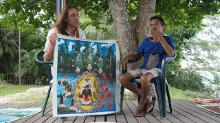 Картина "Исцеление" художника  племени шипибо Роберто Ренхифо