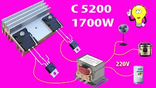 How to make a simple inverter 1700W, Microwave transformer, creative prodigy #98