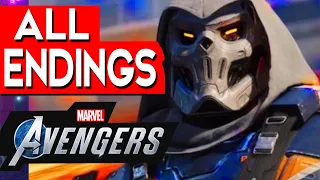 MARVEL'S Avengers - ALL ENDINGS Final Boss Battle + SECRET Ending