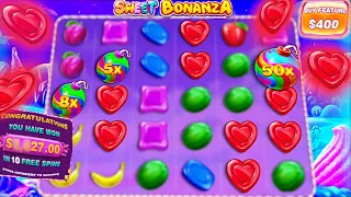 We Hit HEARTS With a 50x!! SWEET BONANZA Bonus Buys! (Our Biggest Win!) RAW
