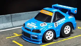 Tooned Nissan Skyline GTR R34 Calsonic by ChoroQ  w/3D printed wheelswap