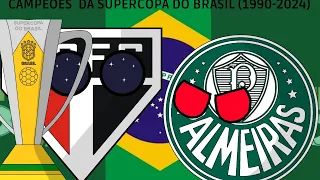 Campeões Da Supercopa Do Brasil (1990-2024) | COM EVOLUÇÃO DE ESCUDOS