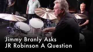 Jimmy Branly asks JR Robinson to demonstrate his signature drum pattern