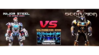 REAL STEEL MAJOR STEEL VS SCORPION New Robots UPDATE (Живая сталь)