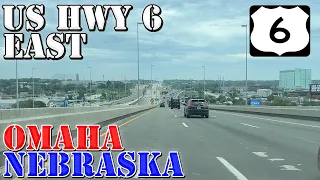 US 6 East - To Downtown Omaha - Nebraska - 4K Highway Drive