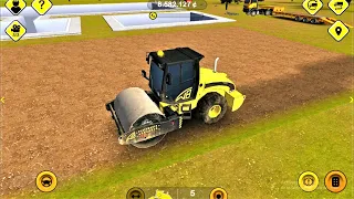 Roller work with concrete mixer - Construction Simulator 2014 - Gameplay